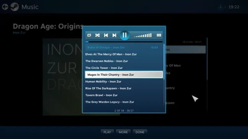 Steam Big Picture Music Player