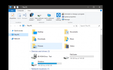 Storage Spaces File Explorer