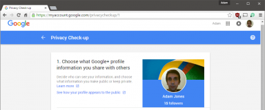 Privacy Check-up Google+
