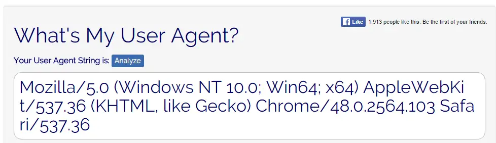 What's My User Agent