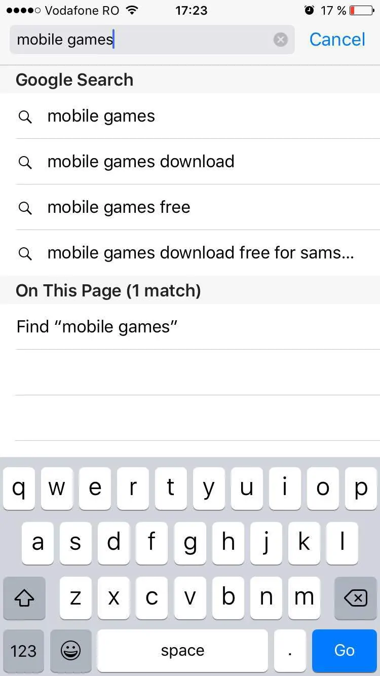 Safari Smart Search iOS