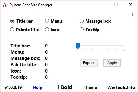 change the text size and font in Windows 10